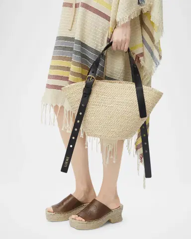 Loewe x Paula's Ibiza Punch Hole Small Basket Shoulder Bag in Raffia | Thumbnail 5 Loewe x Paula's Ibiza Punch Hole Small Basket Shoulder Bag in Raffia | Thumbnail 5