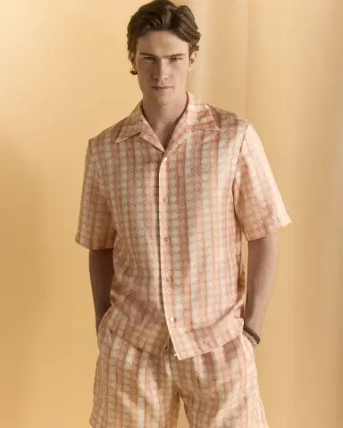 Amiri Men's Silk MA Quad Bowling Shirt | Thumbnail 1