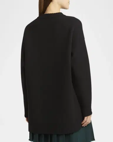 Jil Sander Superfine Merino Wool Oversized Crewneck Sweater | Thumbnail 3