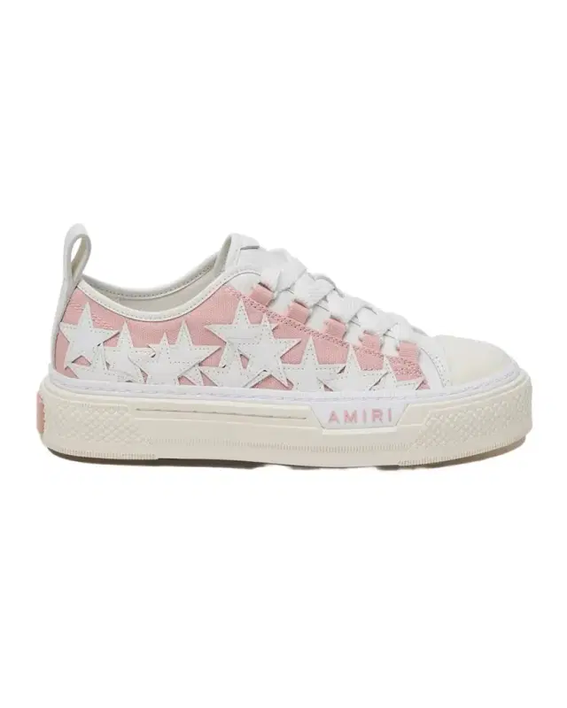 Amiri Stars Low-Top Canvas Platform Sneakers