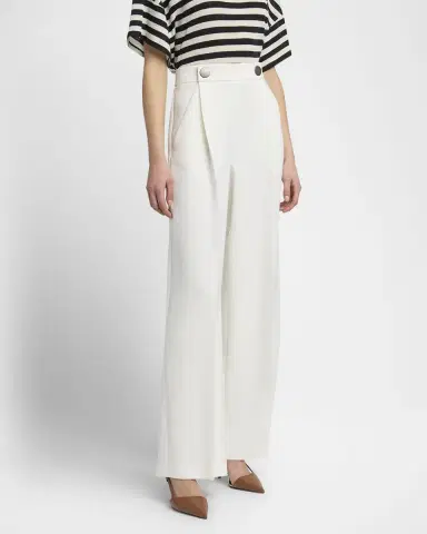 Giorgio Armani Wide Leg Silk Cady Trousers | Thumbnail 4