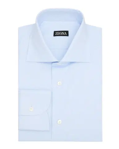 Zegna Men's Oxford Weave Cotton Dress Shirt | Thumbnail 1 Zegna Men's Oxford Weave Cotton Dress Shirt | Thumbnail 1