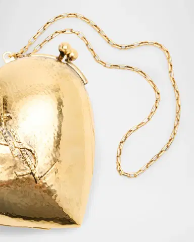 Saint Laurent Mini YSL Minaudiere in Brass | Thumbnail 6 Saint Laurent Mini YSL Minaudiere in Brass | Thumbnail 6