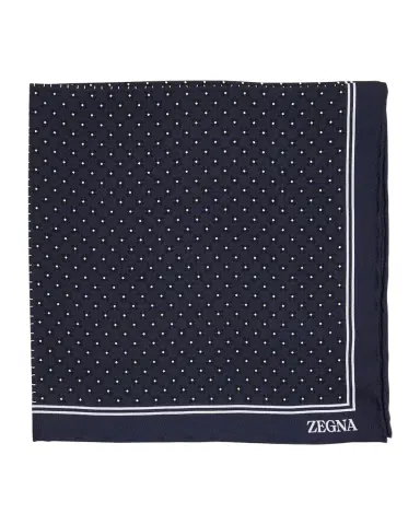 Zegna Men's Petite Geometric Floral Silk Pocket Square | Thumbnail 1 Zegna Men's Petite Geometric Floral Silk Pocket Square | Thumbnail 1