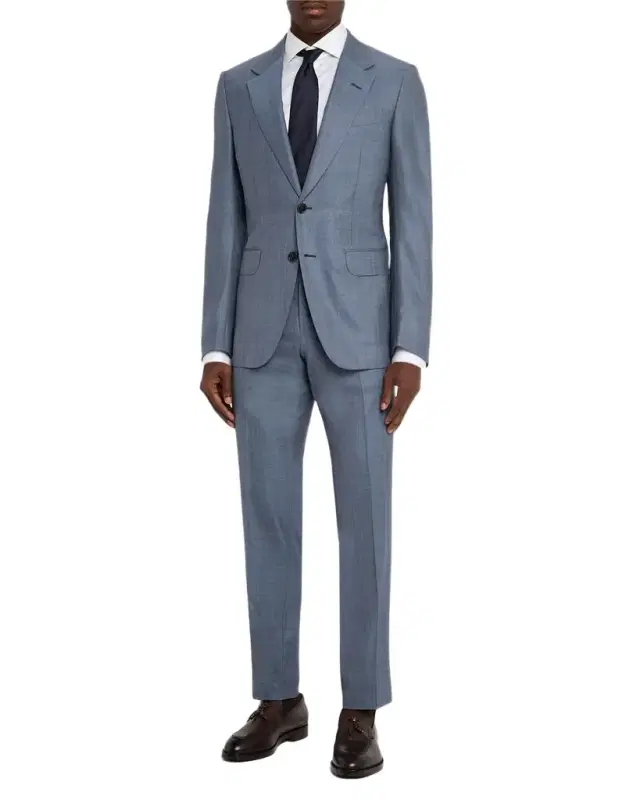 ZEGNA Men 's Centoventimila Wool Sharkskin Suit