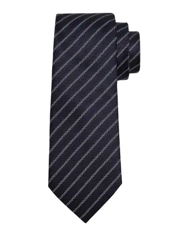 Zegna Men's Satin Diagonal Stripe Silk Tie | Thumbnail 1