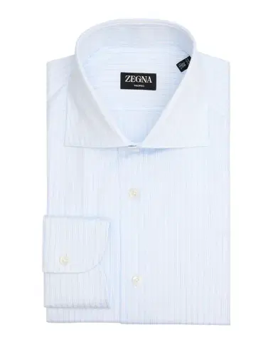 ZEGNA Men's Trofeo Cotton Multi-Stripe Dress Shirt | Thumbnail 1 ZEGNA Men's Trofeo Cotton Multi-Stripe Dress Shirt | Thumbnail 1