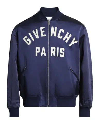 Givenchy Men's Satin Logo Bomber Jacket | Thumbnail 1 Givenchy Men's Satin Logo Bomber Jacket | Thumbnail 1