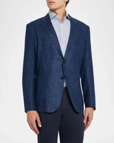 Zegna Men's Textured Winter Crossover Blazer | Thumbnail 4