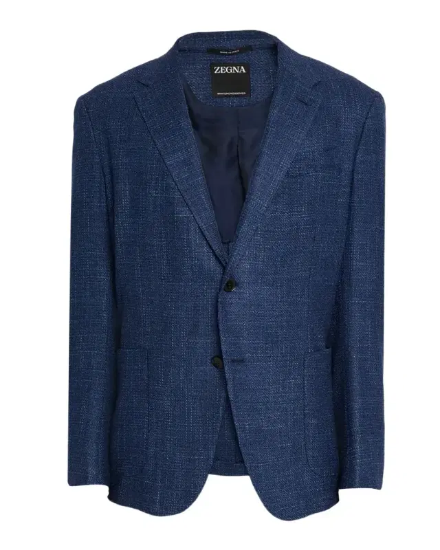 ZEGNA Men 's Textured Winter Crossover Blazer