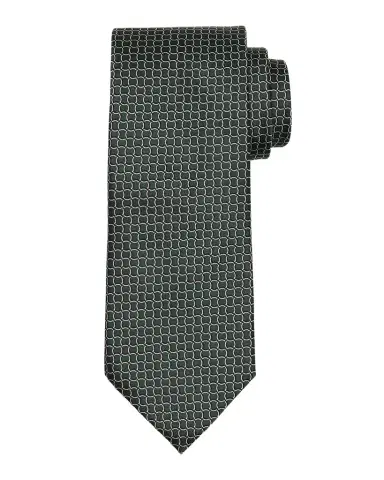 Zegna Men's Geometric Net Silk Tie | Thumbnail 1