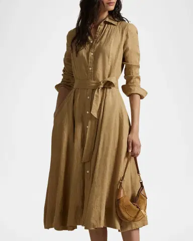 Polo Ralph Lauren Belted Linen Shirtdress | Thumbnail 4 Polo Ralph Lauren Belted Linen Shirtdress | Thumbnail 4