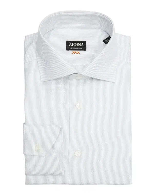 Men's Narrow Stripe Centoventimila Cotton Dress Shirt