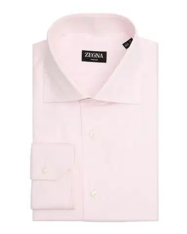 Zegna Men's Trecapi Cotton Micro-Structure Dress Shirt | Thumbnail 1