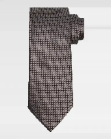 Zegna Men's Neat Micro-Jacquard Silk Tie | Thumbnail 2