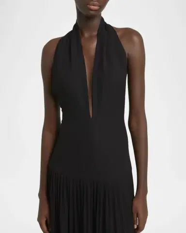 Proenza Schouler Tala Halter Viscose Georgette Dress | Thumbnail 5 Proenza Schouler Tala Halter Viscose Georgette Dress | Thumbnail 5