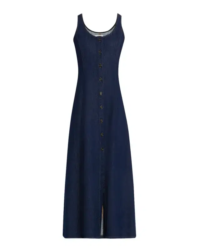 Good Work by Argent x Citizens of Humanity Farrow Sleeveless Cotton Denim Midi Dress