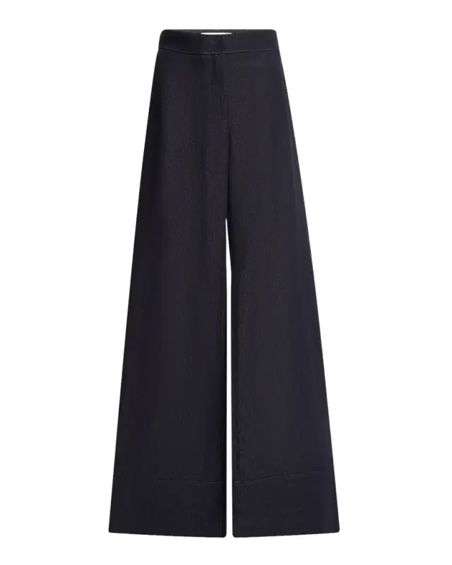 Lafayette 148 New York Charles Wide-Leg Twill Pants