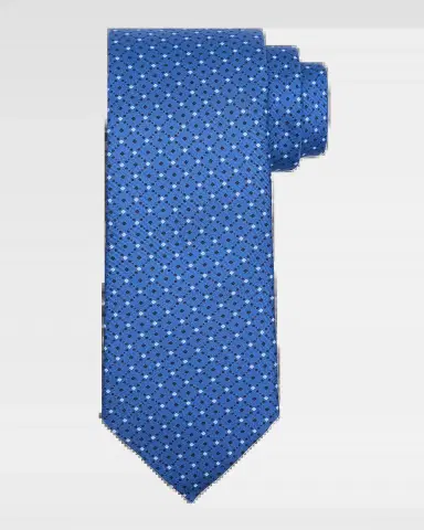 Zegna Men's Diamond-Print Silk Tie | Thumbnail 2