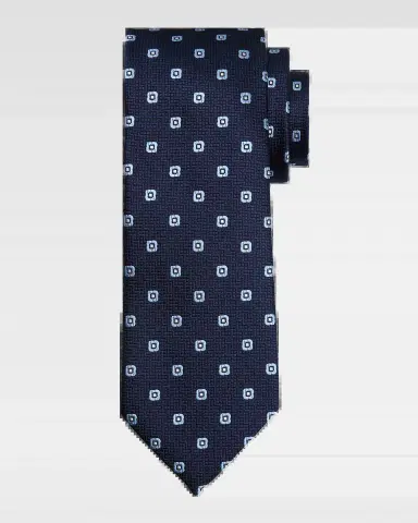 Zegna Men's Geometric Jacquard Silk Tie | Thumbnail 2