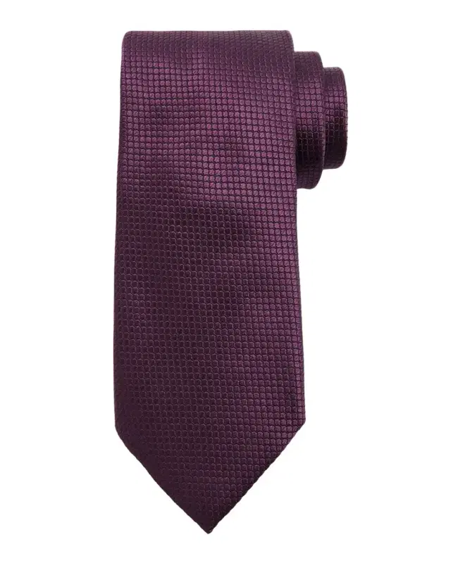 Men's Micro-Geometric Jacquard Silk Tie