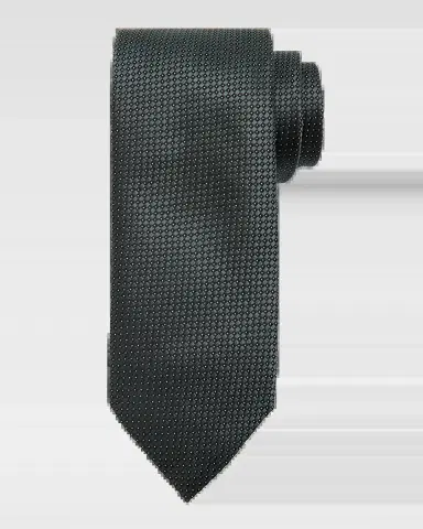 Zegna Men's Micro-Birdseye Jacquard Silk Tie | Thumbnail 2