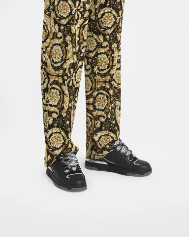Versace Men's Biggie Basket Leather Sneakers | Thumbnail 2 Versace Men's Biggie Basket Leather Sneakers | Thumbnail 2