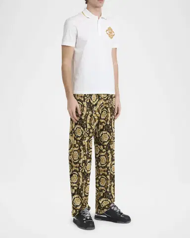Versace Men's Biggie Basket Leather Sneakers | Thumbnail 3 Versace Men's Biggie Basket Leather Sneakers | Thumbnail 3