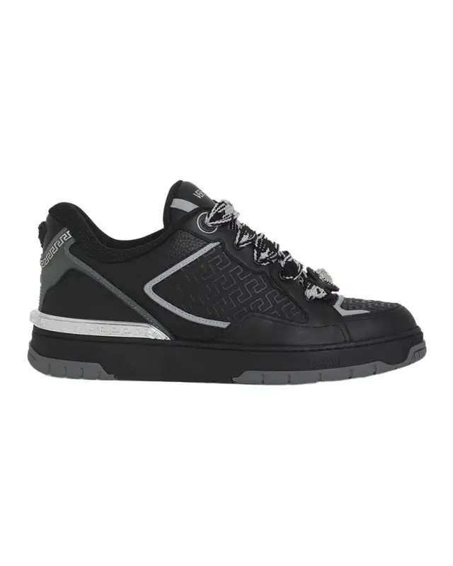Versace Men 's Biggie Basket Leather Sneakers