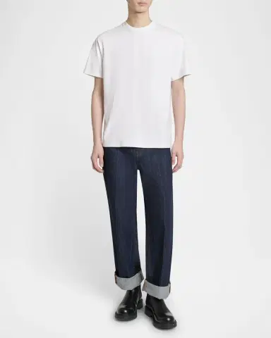 Givenchy Men's Embroidered Logo Patch Crewneck T-Shirt | Thumbnail 2