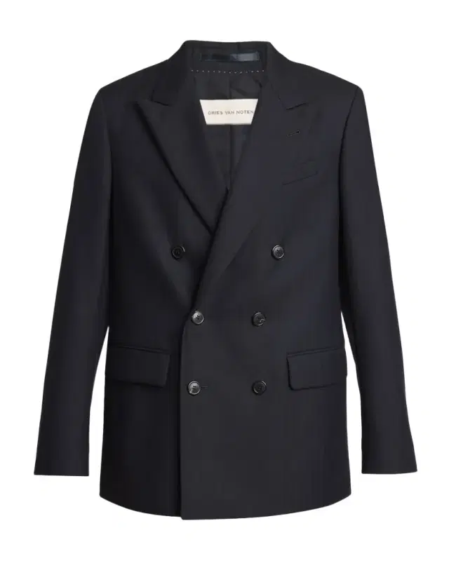 Dries Van Noten Men 's Buforden Double-Breasted Wool Jacket