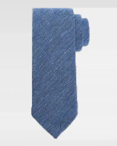 Zegna Men's Textured Wool and Silk Tie | Thumbnail 2
