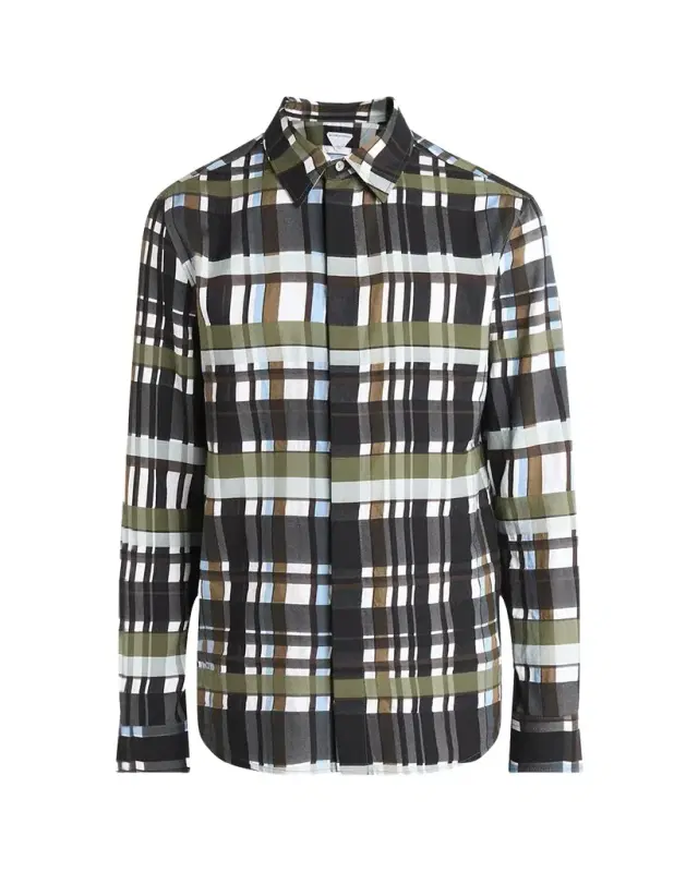 Bottega Veneta Men 's Cotton Jumbo Plaid Casual Button-Down Shirt