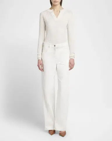 Giorgio Armani Ribbed Cashmere Silk Top | Thumbnail 2 Giorgio Armani Ribbed Cashmere Silk Top | Thumbnail 2