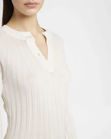 Giorgio Armani Ribbed Cashmere Silk Top | Thumbnail 5 Giorgio Armani Ribbed Cashmere Silk Top | Thumbnail 5