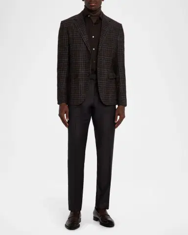 Zegna Men's Check Winter Crossover Notch-Lapel Sport Coat | Thumbnail 2