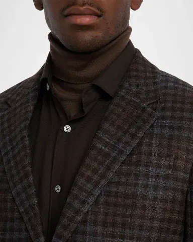 Zegna Men's Check Winter Crossover Notch-Lapel Sport Coat | Thumbnail 5