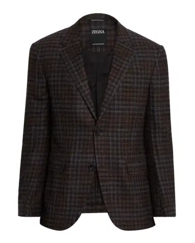 Zegna Men's Check Winter Crossover Notch-Lapel Sport Coat | Thumbnail 1