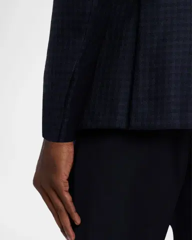Zegna Men's Cashmere and Silk Tonal Check Sport Coat | Thumbnail 8