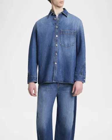 Givenchy Men's Denim Overshirt | Thumbnail 4