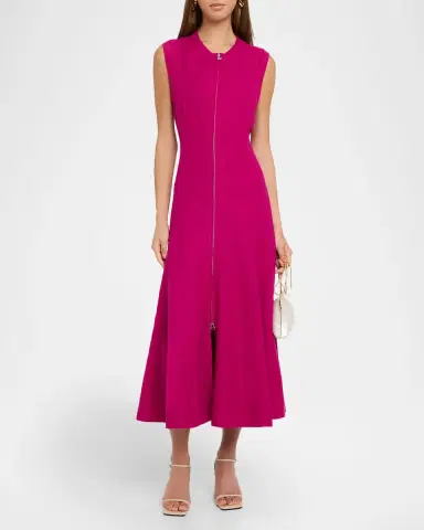 Argent Cornelia Viscose-Linen Twill Midi Dress | Thumbnail 2