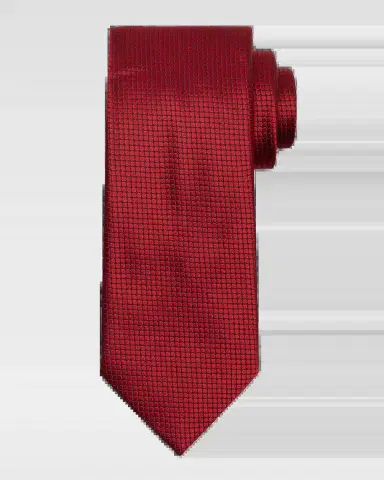 ZEGNA Men 's Micro-Geometric Jacquard Silk Tie | Thumbnail 2