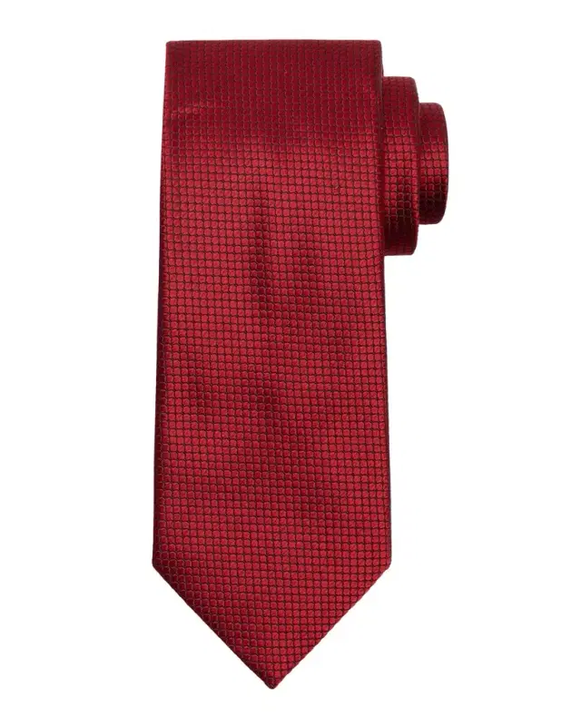ZEGNA Men 's Micro-Geometric Jacquard Silk Tie
