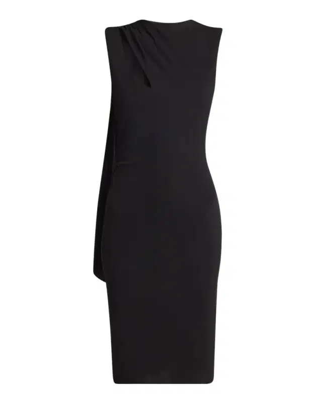 TOM FORD Cutout Shoulder-Drape Viscose Crepe Jersey Cocktail Dress