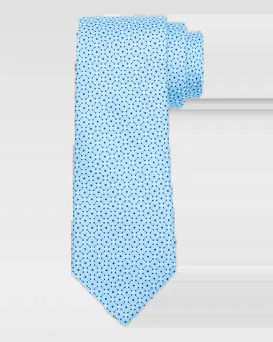 ZEGNA Men's Lattice-Print Silk Tie | Thumbnail 2