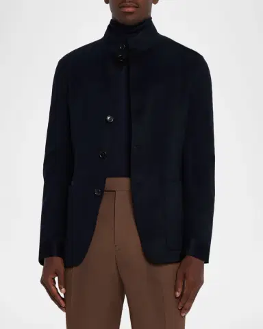Zegna Men's Cashmere Il Conte Chore Jacket | Thumbnail 3
