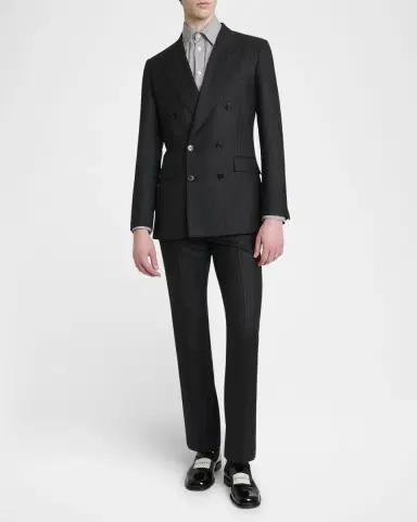 Givenchy Men's Classic-Fit Pinstripe Formal Trousers | Thumbnail 2 Givenchy Men's Classic-Fit Pinstripe Formal Trousers | Thumbnail 2
