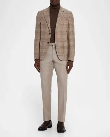 Zegna Men's Winter Crossover Large Plaid Sport Coat | Thumbnail 2