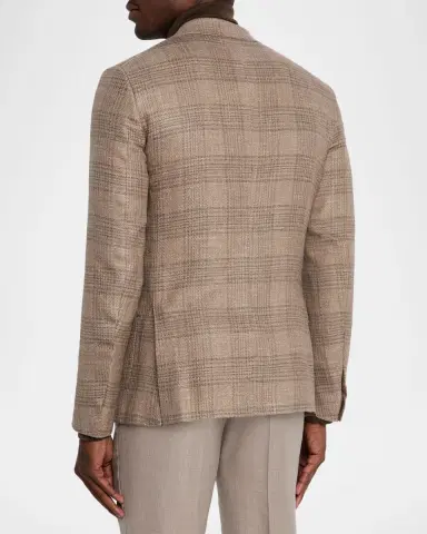 Zegna Men's Winter Crossover Large Plaid Sport Coat | Thumbnail 3