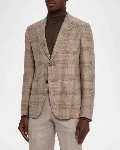 Zegna Men's Winter Crossover Large Plaid Sport Coat | Thumbnail 4